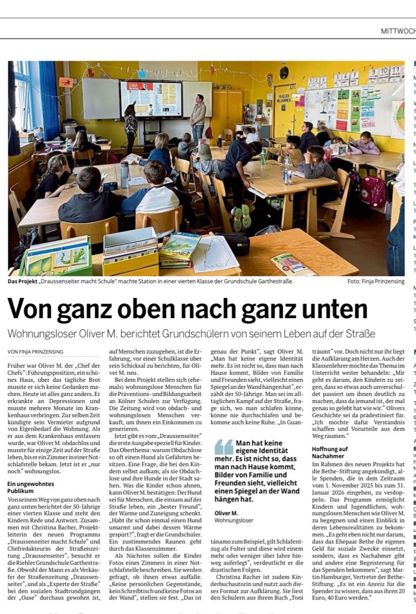 Von ganz oben nach ganz unten, 05.11.2025 Kölnische Rundschau