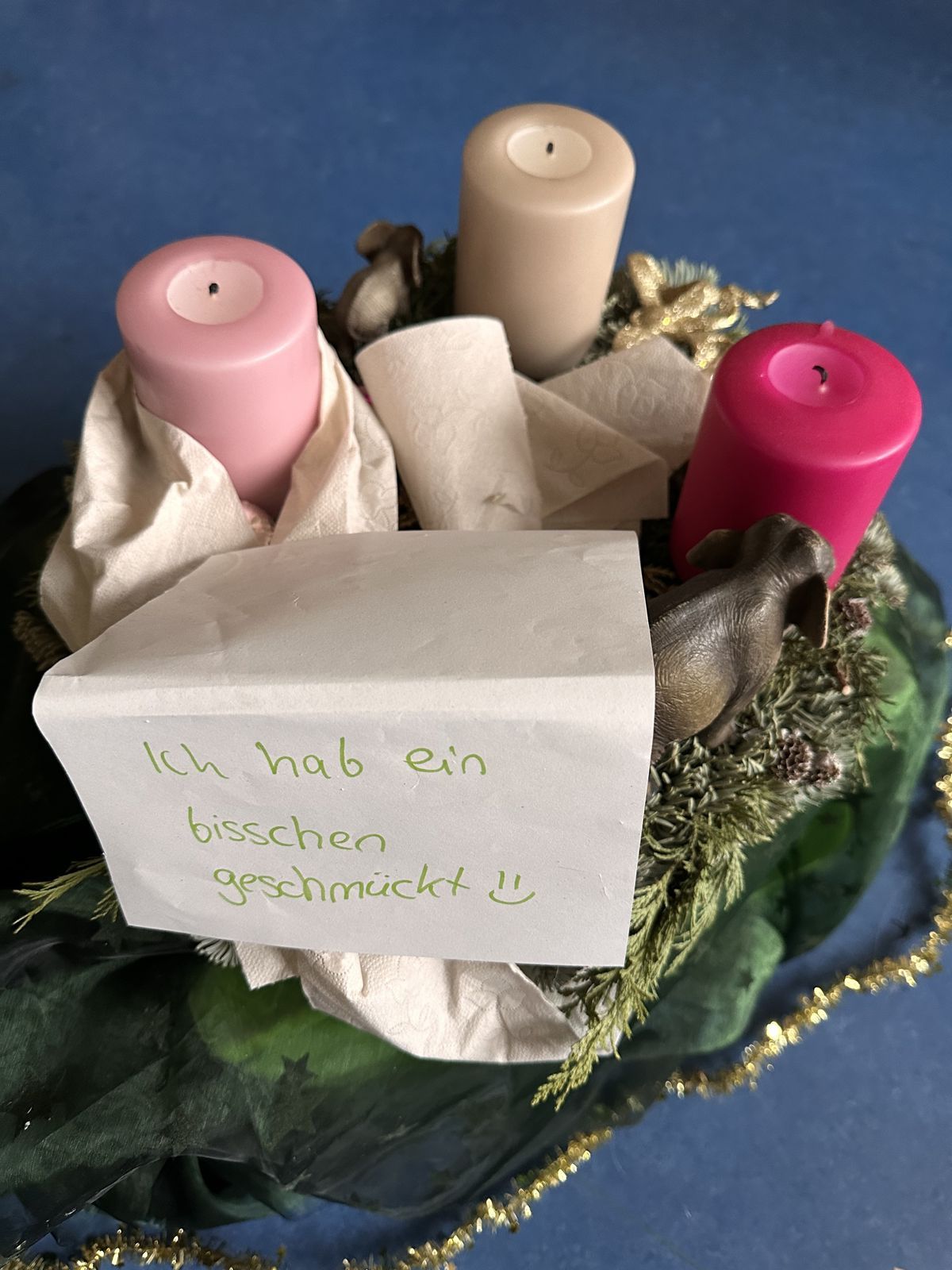 Adventskalender mit einem Text