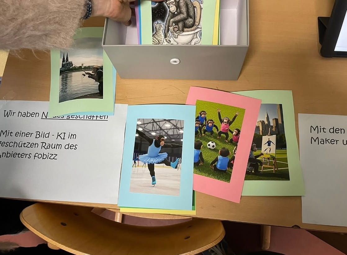 Bilder auf einem Tisch zum Thema Künstliche Intelligenz