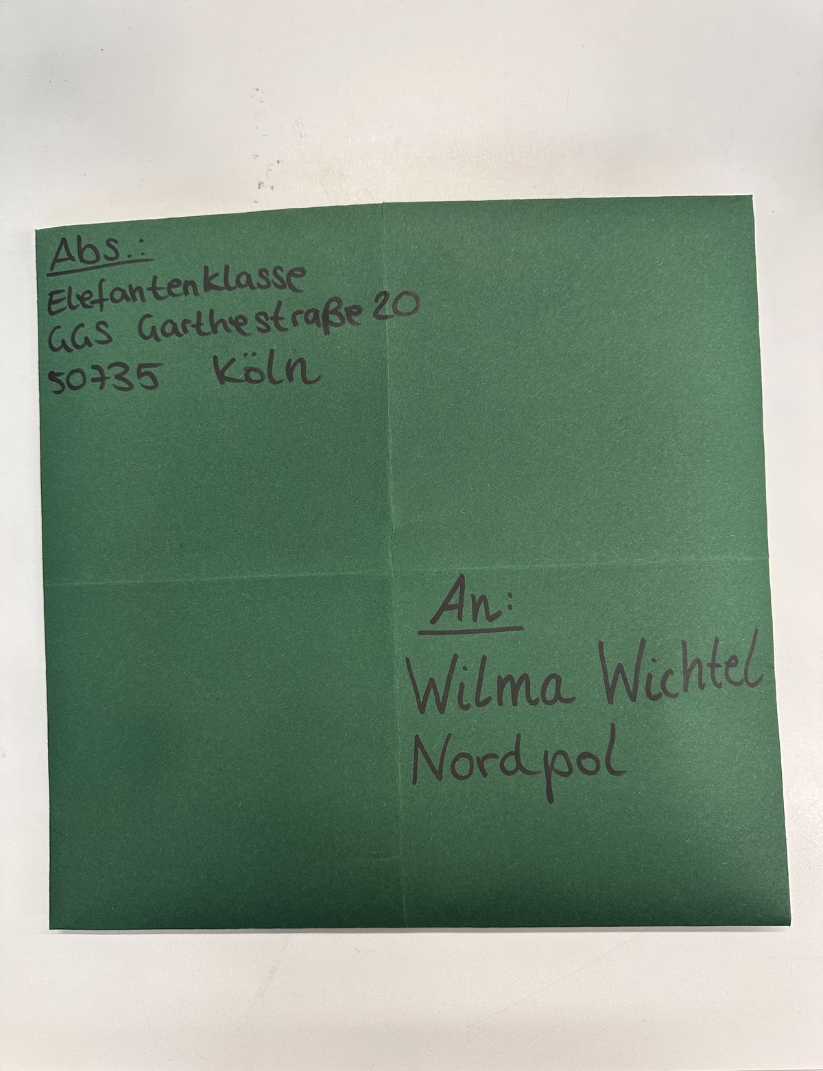 Brief an Wilma Wichtel
