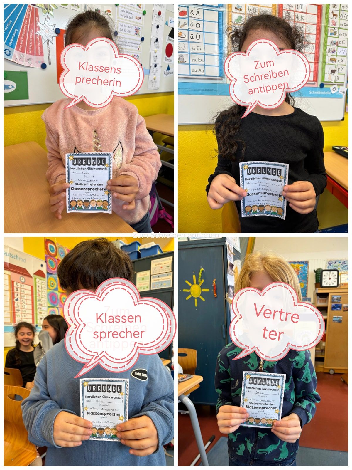 Gewählte Klassensprecher